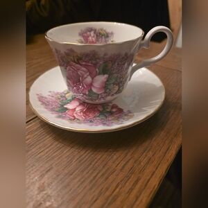 Royal Albert Bethany Fine Bone China Teacup & Saucer Pink Rose Floral C: 94-99